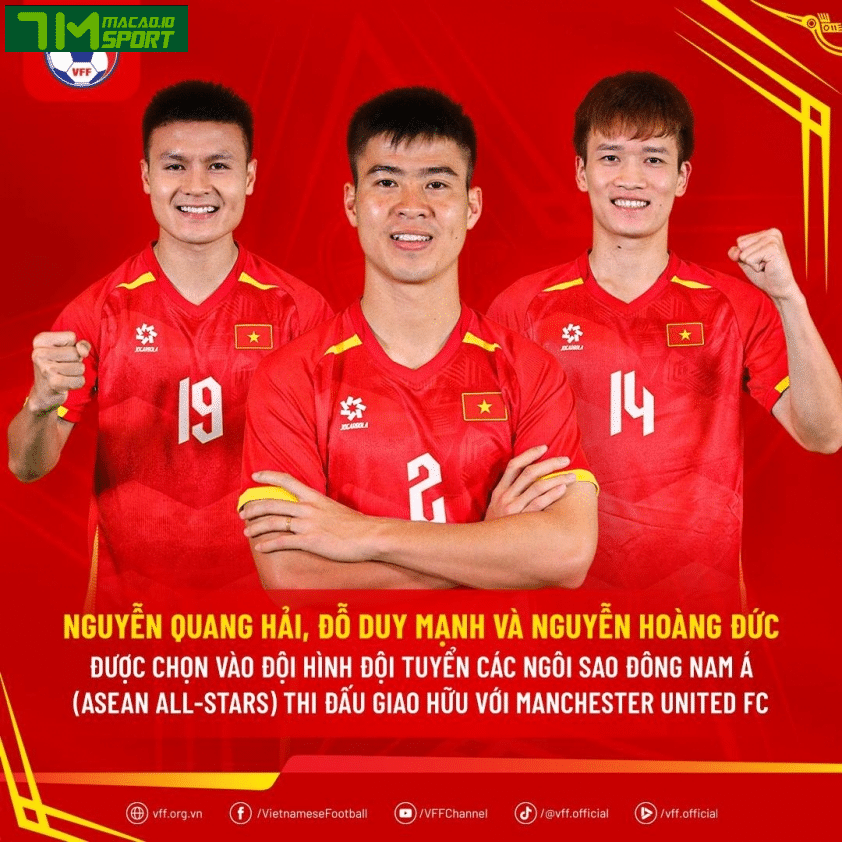 3 cầu thủ tuyển Việt Nam được gọi lên All Star Đông Nam Á