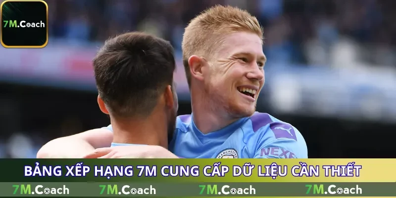 Bảng Xếp Hạng 7M cung cấp dữ liệu cần thiết
