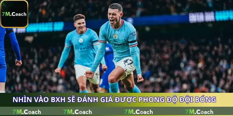 Nhìn vào BXH sẽ đánh giá được phong độ đội bóng